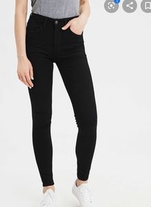 American Eagle high rise black jeans